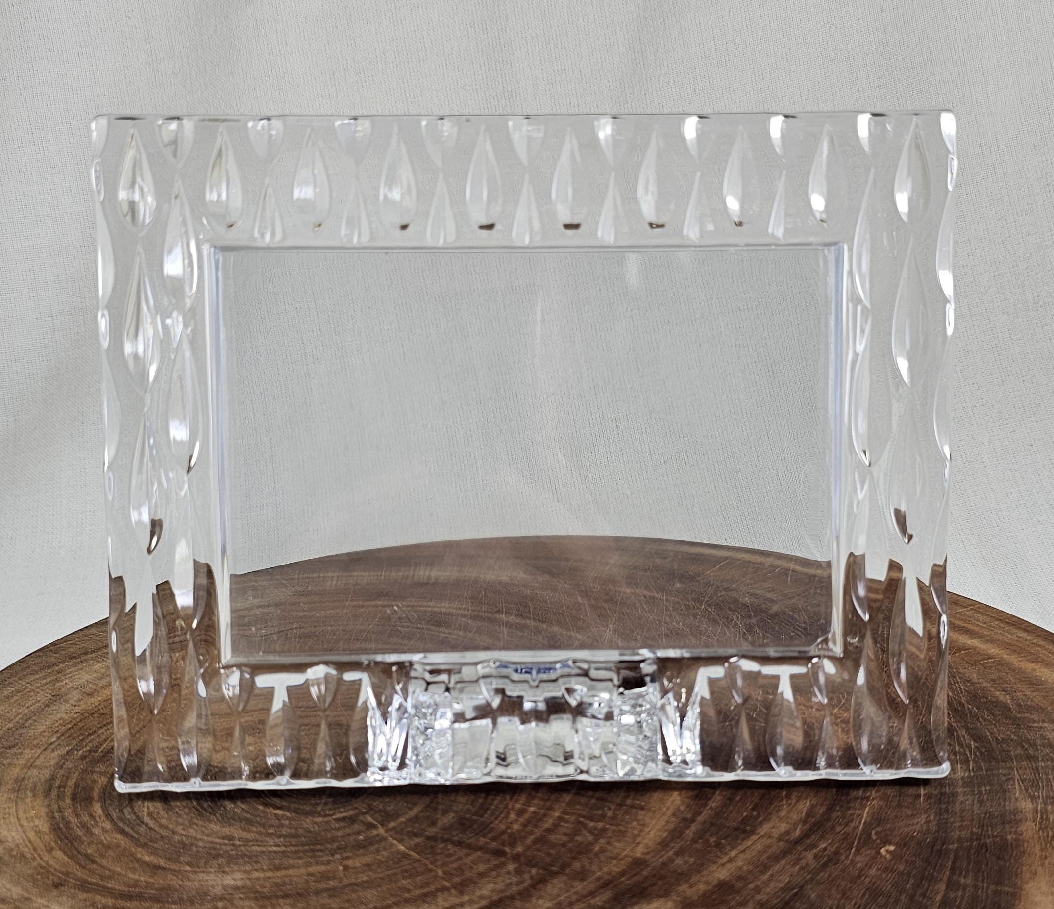 Vintage Waterford Rainfall 4x6 Crystal Photo Frame, Marquis