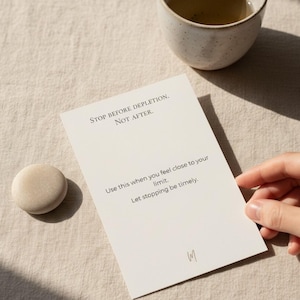 Ritueelkaarten burn-out resetten | Deck voor werkstressverlichting (digitale download)