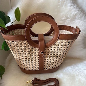 Rattan Bucket Bag - Etsy