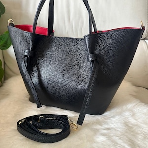 Italienische Ledertasche, Schultertasche aus echtem Leder, Geschenkidee für sie