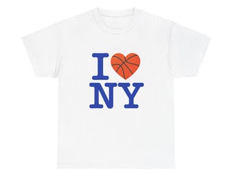 I Heart NY Knicks Basketball T-Shirt | New York Knicks Fan Shirt | Unisex Gildan 5000Heavy Cotton Tee