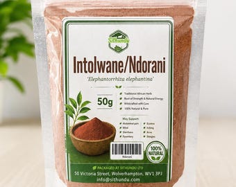 Proszek Ntolwane/Ndorani: suszony korzeń, składnik ziołowy (50g)