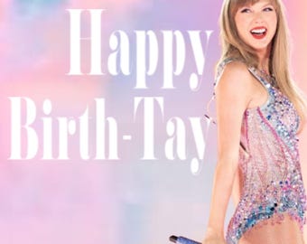 Happy Birth-Tay digitale kaart van 6 x 6 inch