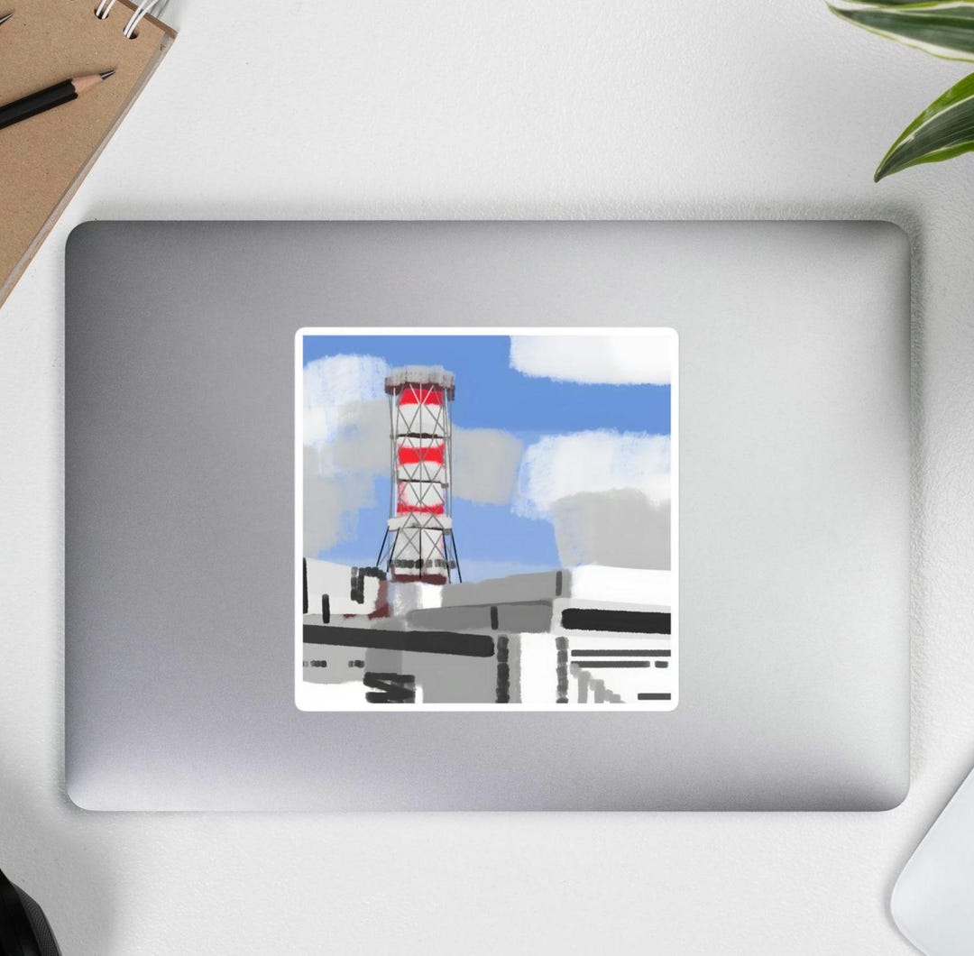 Disaster Sticker Disc Chernobyl Reactor Sticker Sarcophagus Nuclear Disaster Sticker ...