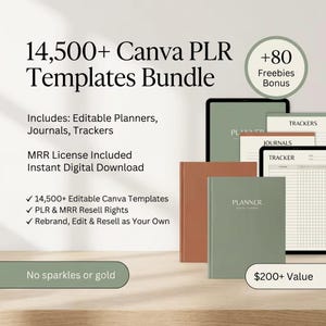 Lot de modèles Canva : agendas, journaux et kit pour réseaux sociaux modifiables image 2