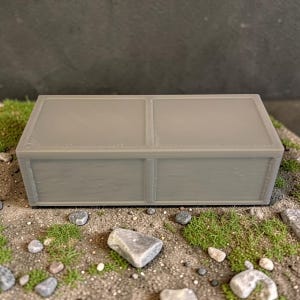 Holzkisten Set (x10) - 3D Gedrucktes Gelände & Diorama grau unbemalt