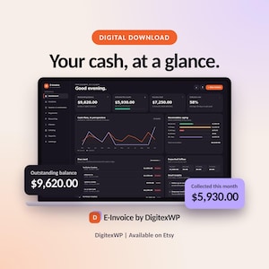 Aplicación web generadora de facturas para autónomos y pequeñas empresas: presupuestos, recibos, panel de control, descarga digital.