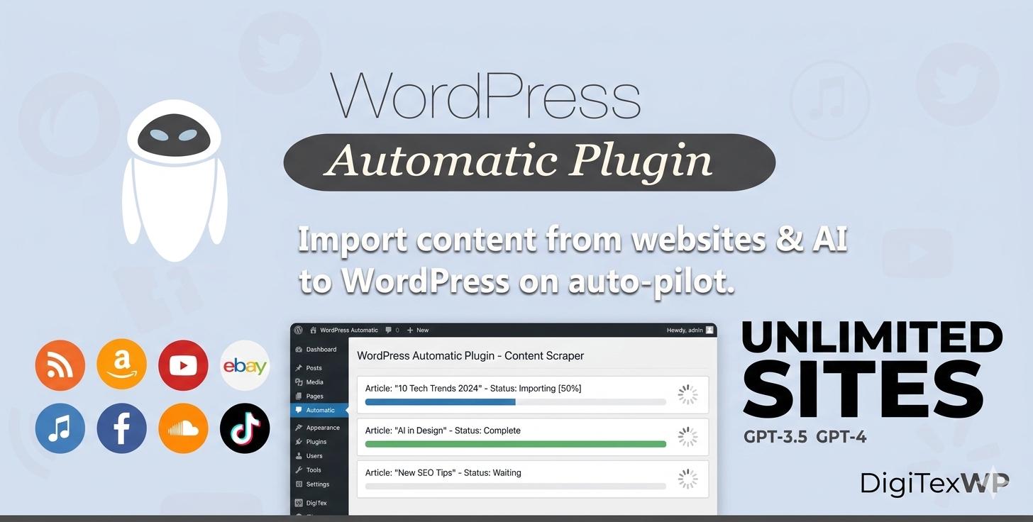 WP Automatic AI Content Generator Plugin – Unlimited Sites, GPL License ...