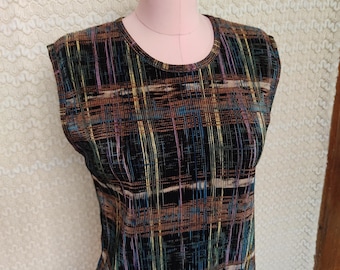 Top multicolor/texturizado/sin mangas