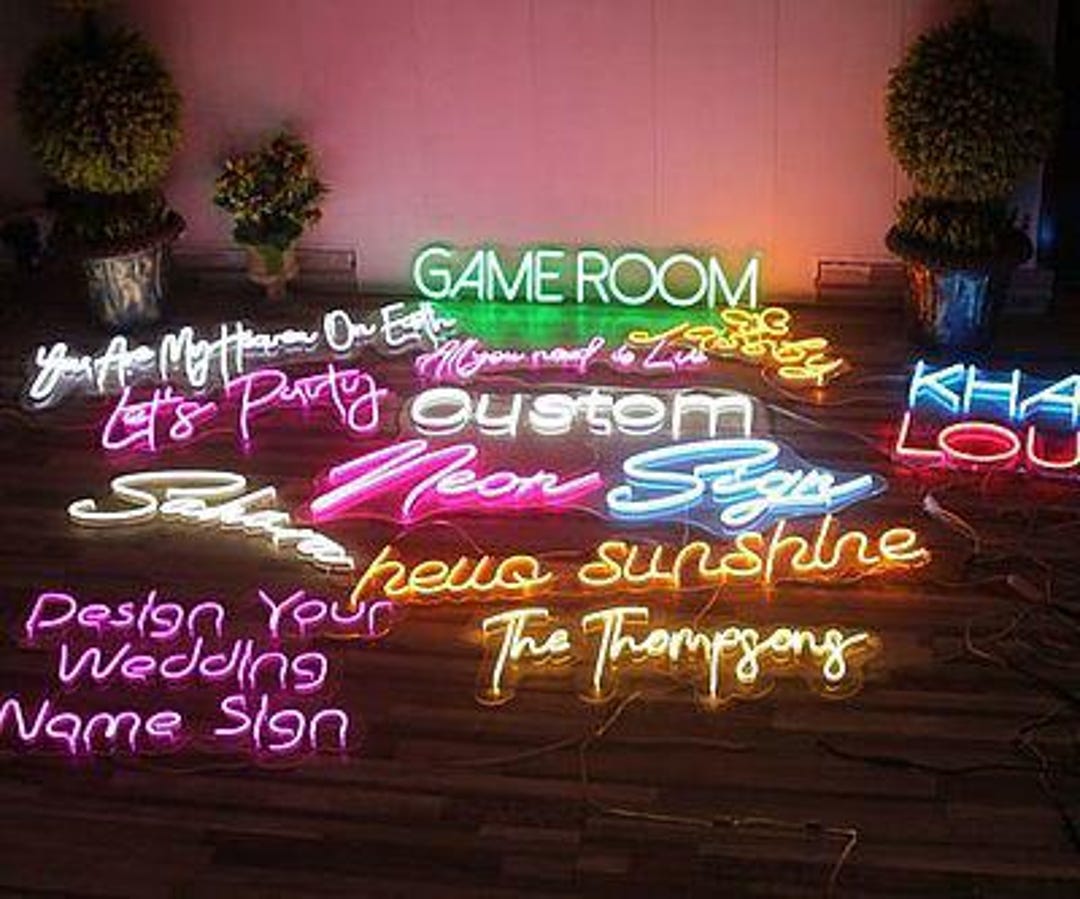 Personalized Name LED Neon Sign for Wall Décor, Custom Neon Light for ...