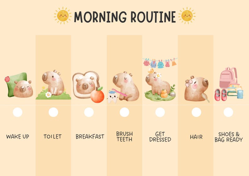 Morning Routine Checklist - Etsy