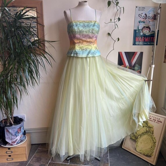 prom rainbow dress Colorful Floor Length Long Dresses, Formal Dresses jbydress All clothing is made with love and care A Line V Neck Ombre