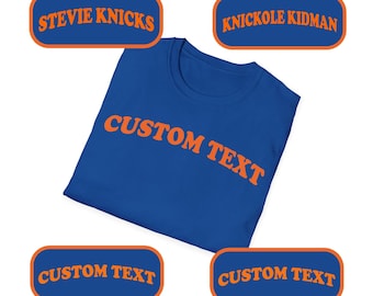Stevie Knicks Shirt, Stevie Knicks T-shirt, Blue Stevie Knicks Shirt, Blue and Orange Stevie Knicks Basketball Shirt