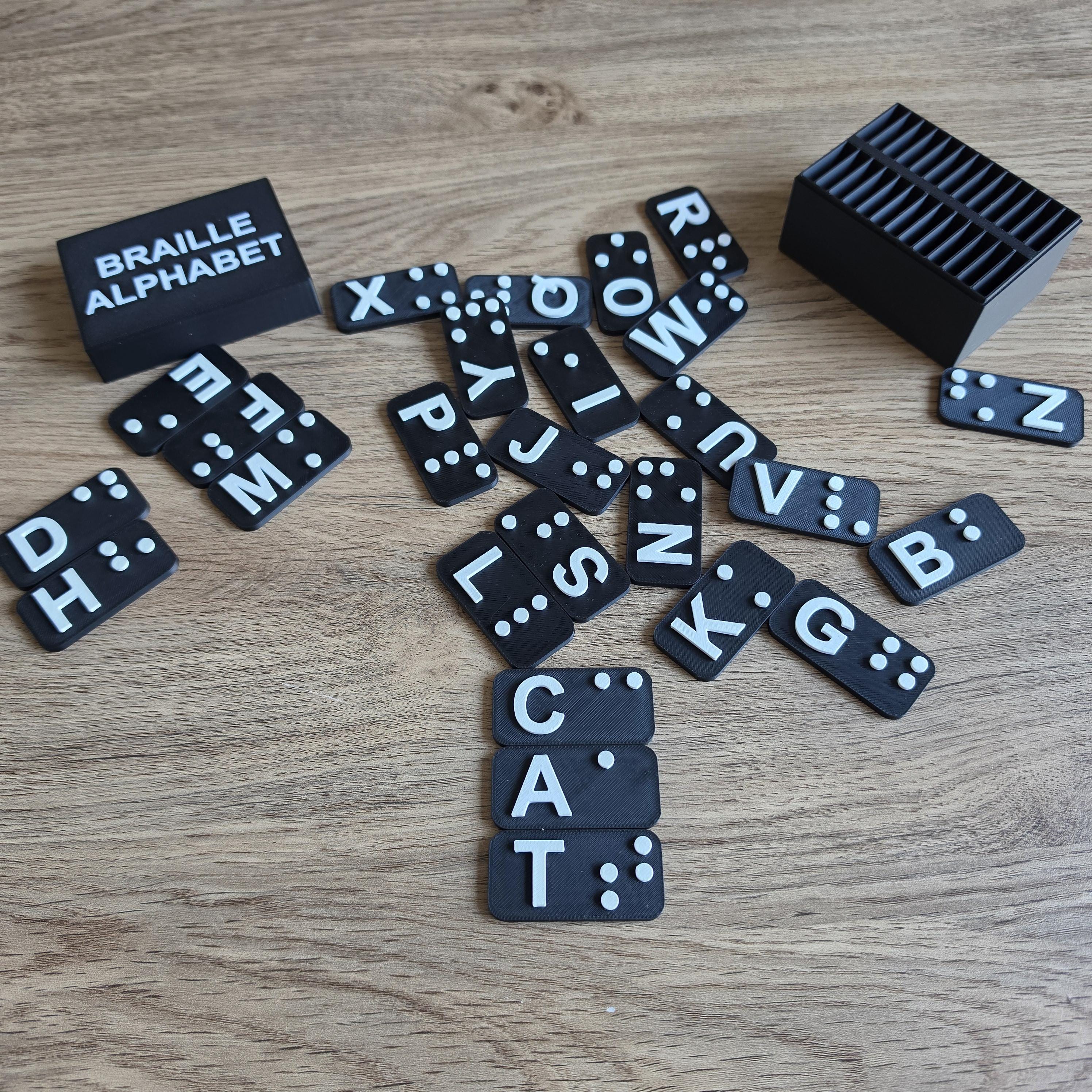 3D Printed Braille Alphabet Learning Cards With Storage Box - Etsy