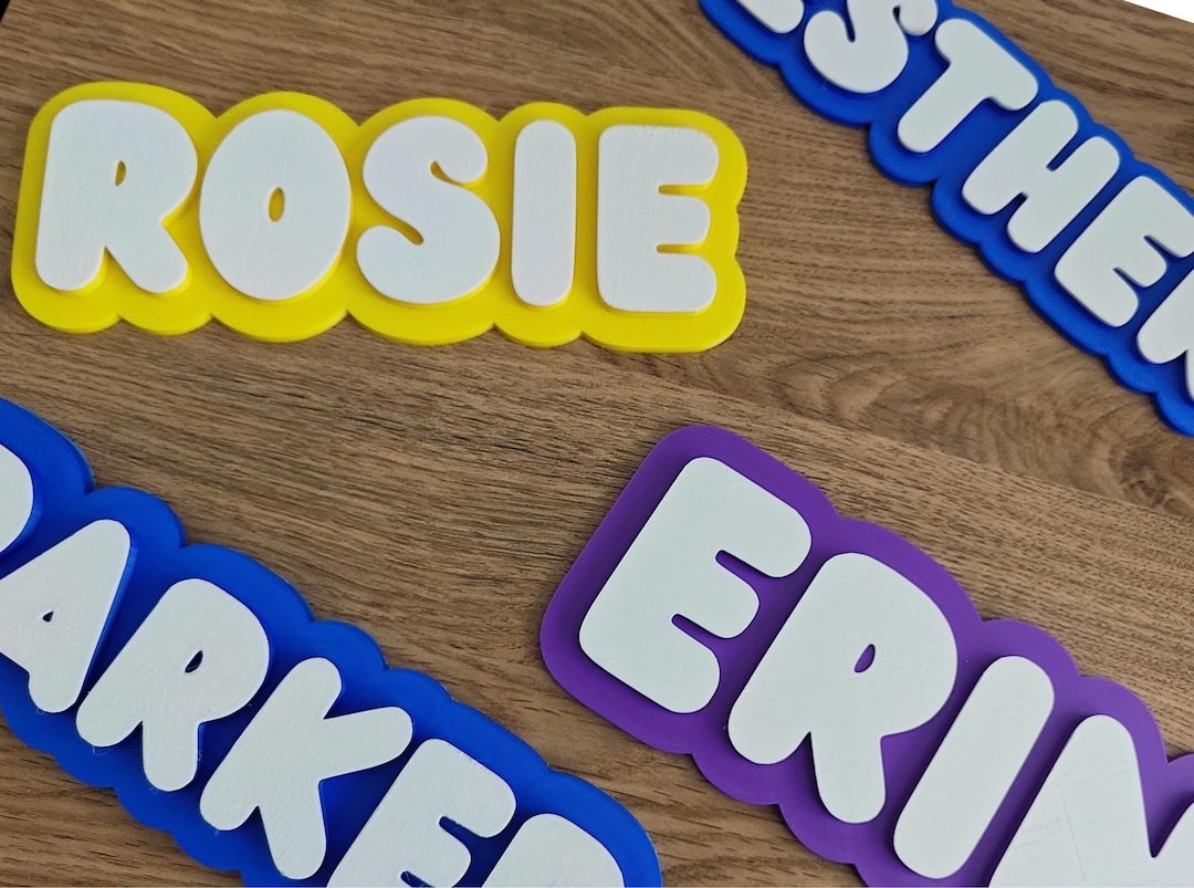 Personalised 3D Name Sign, Kids Room Decor, Custom Childs Door Plaque ...