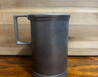 Vintage Pewter Tankard Mug Rustic Tavern Style Cup Stein