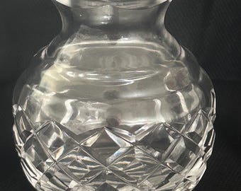 Jarrón antiguo de cristal Waterford para violetas (pieza de colección)