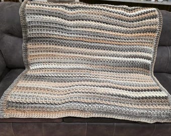 Crochet Waffle Afghan