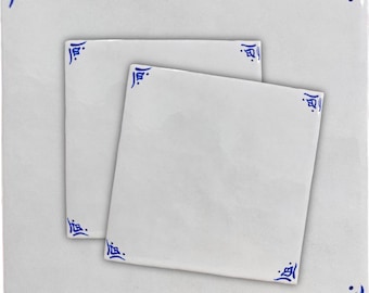 Delft Tiles - Corner Tulip Design