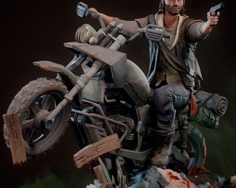 Deacon /  Handmade Painted Resin  Collectible Statue / Days Gone