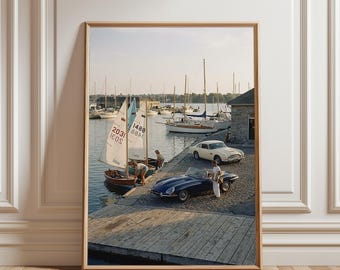 Sailboat Photography Print | Coastal Wall Art | Old Money Aesthetic Decor | Luxury Sailing