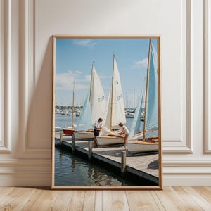 Póster de velero, lámina de bote de vela en papel mate de primera calidad, arte mural náutico.