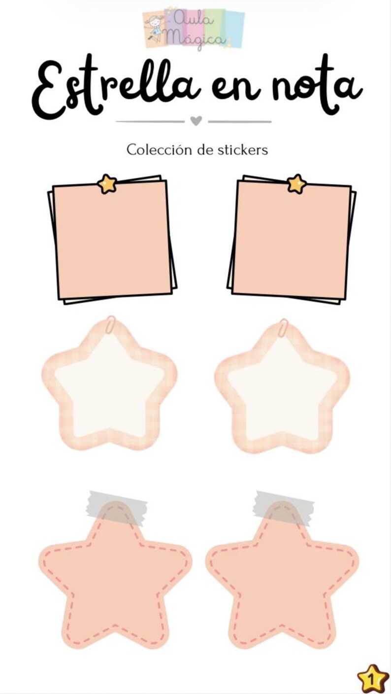 Sticker Collection (star in a Note) [english, French, German, Dutch ...