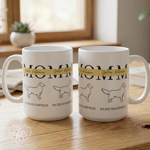 Golden Retriever Mom Mug | Taza para madres de perros, homenaje a la mejor mamá