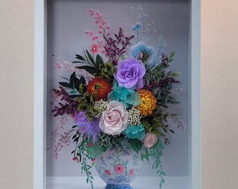 9x12.5inPreserved Roses Frame| Floral Picture Frame|Preserved Flowers| Christmas Gift| Valentines Gift| Mother’s Day| Gifts for Her