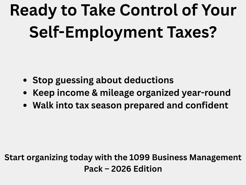 1099 Business Management Pack 2026 | Income & Expense Tracker | Contractor Tracker | Printable PDF + Fillable PDF image 8
