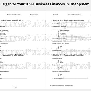 1099 Business Management Pack 2026 | Income & Expense Tracker | Contractor Tracker | Printable PDF + Fillable PDF image 4