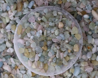 Tumbled Morganite Crystal Chips – Pastel Gemstone for Jewelry Making, Resin Art (4-12mm)