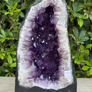XL Amethyst Cathedral Geode 37.73 lb– Deep Purple Standing Crystal Display Specimen