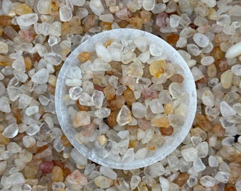 Golden Healer Quartz Chips – Tumbled Crystal Stones for Jewelry Making, Resin Crafts