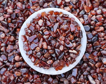 Orange Garnet Crystal Chips 4–12mm – Tumbled Gemstone for Jewelry Making