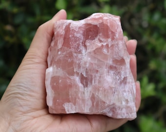 Large Strawberry Calcite Rough Stones – Natural Raw Pink Red Calcite Crystal, Home Décor