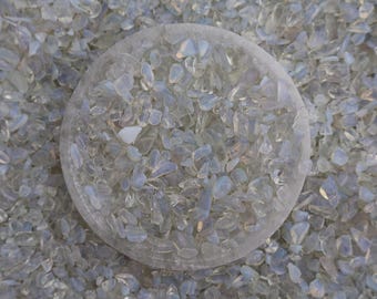 Opalite Chips 5–12mm – Tumbled Glass for Jewelry Making, Resin Art Supplies