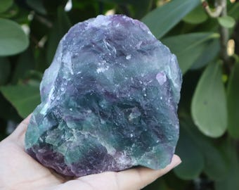 A Grade Extra Large Fluorite Rough – Natural Green or Rainbow Fluorite Crystal (2–4 lb)