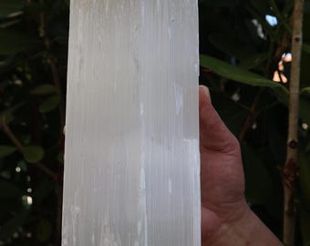 Jumbo Selenite Log – Natural White Giant Raw Crystal Bar (A Grade)