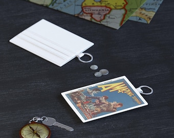 Tarjetero vintage con forma de motocicleta Moto Guzzi / Piel Saffiano