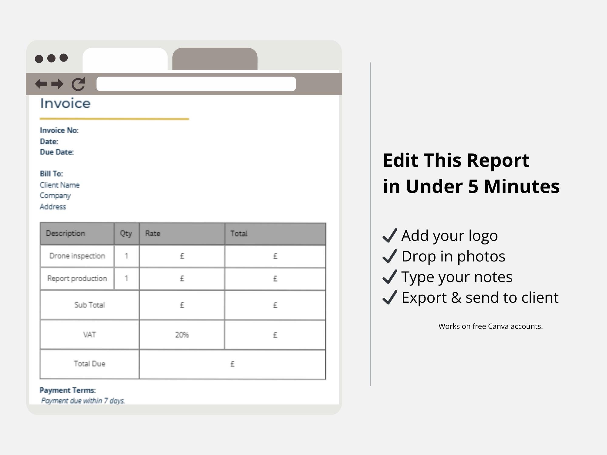 Drone Inspection Report Template (canva) | Aerial Survey Report | Roof ...