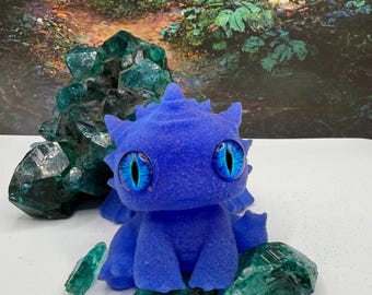 Blue Dragon Taba Squishy | Kawaii Desk Pet | Stress Relief Sensory Toy | Fantasy Creature Gift