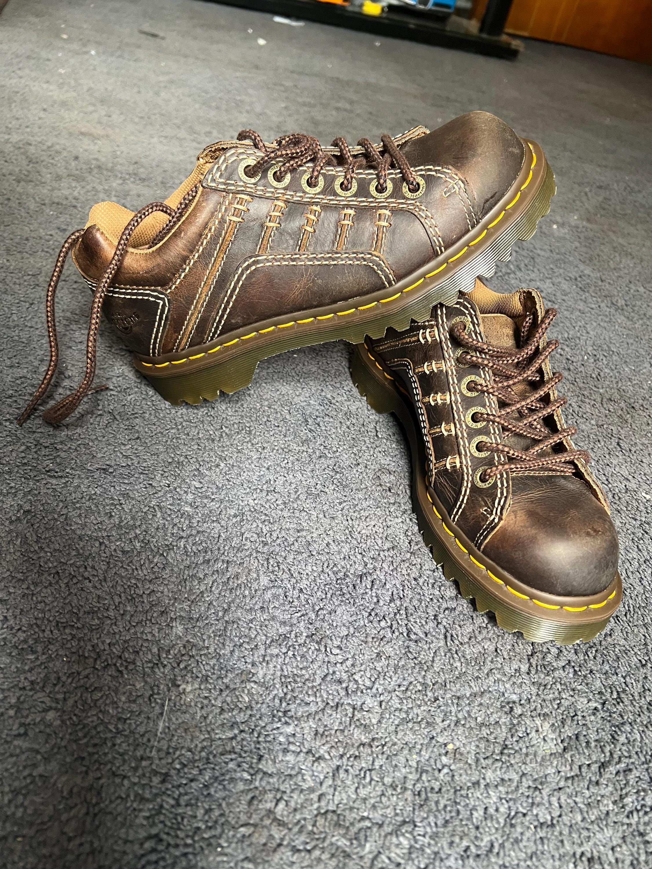 Dr. Marten\'s 8312 Oxfords Brown Leather Dr Martens 8312 Brown Leather Lace Up Chunky | Mercari main image 3