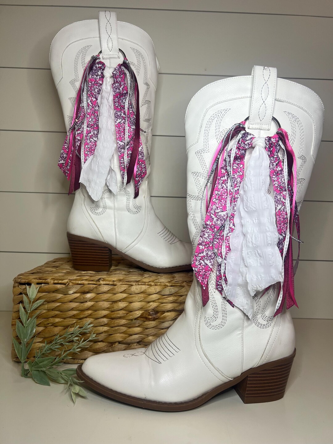 Boot Rivbons For Megan Maroon and Pink Boot Ribbons-custom Accessories - Etsy
