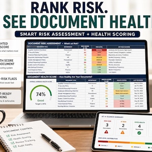 ISO 9001 Document Control Spreadsheet, Google Sheets & Excel, Document Register, Revision, Review and Audit Readiness Tracker, QMS image 13
