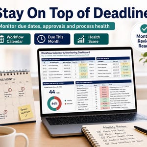 Process Map & Workflow Spreadsheet, Google Sheets and Excel, Swimlane Diagram, SOP and Process Documentation Dashboard image 9