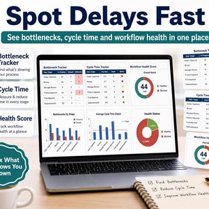 Process Map & Workflow Spreadsheet, Google Sheets and Excel, Swimlane Diagram, SOP and Process Documentation Dashboard image 6