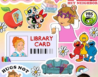 Barndoms-TV-nostalgi Kindle-bilaga | PBS Kids-karaktärer (digital nedladdning)