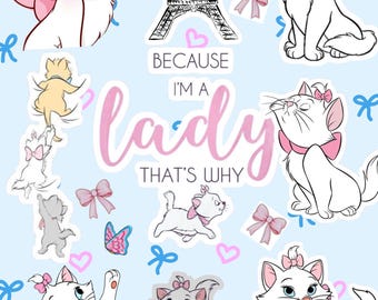Katten Marie Kindle-insats | Aristocats | Digital nedladdning | 3 storlekar tillgängliga!