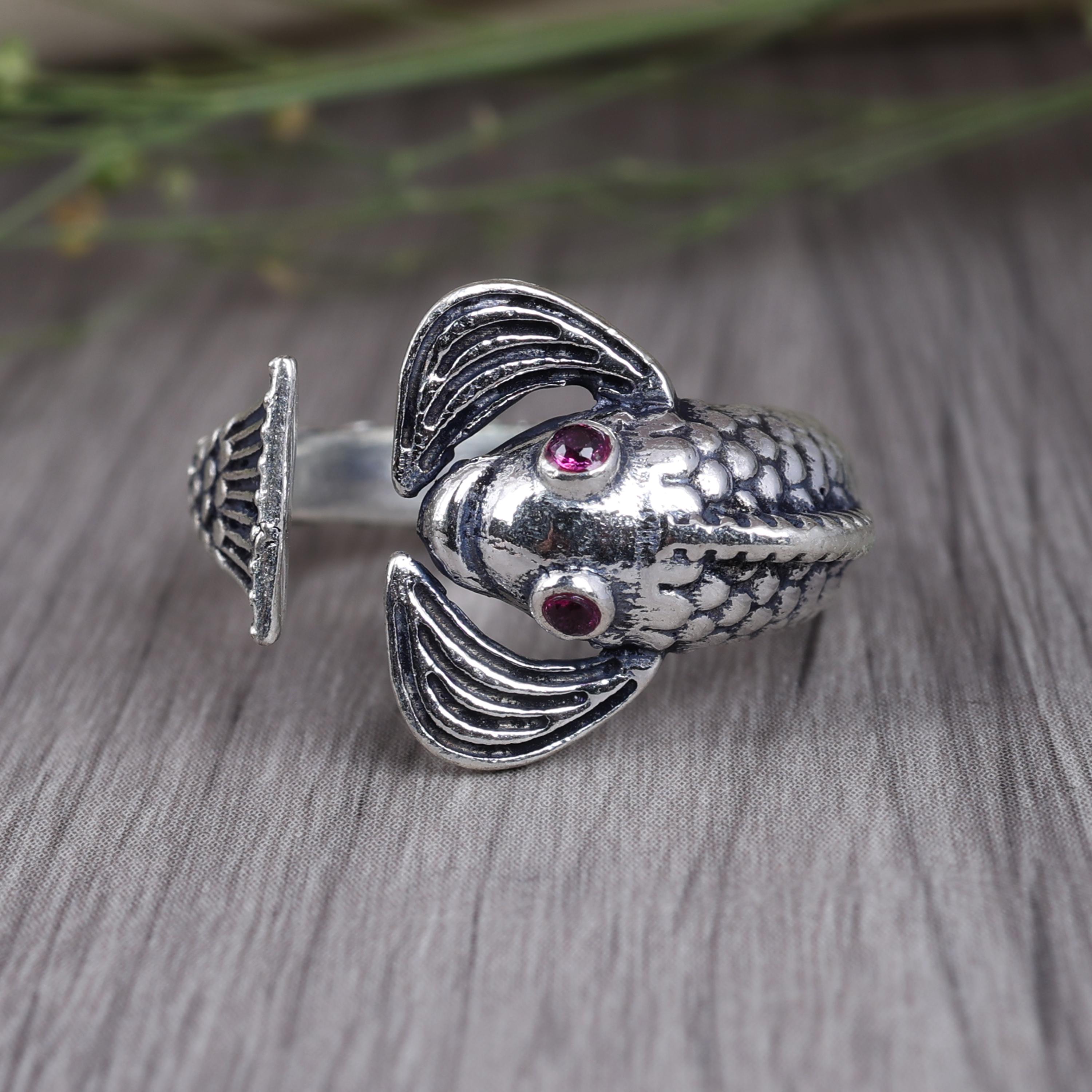 Owl Wrap Ring, Vintage Silver Owl Ring, Adjustable Animal Ring, Boho Owl Jewelry, Gothic Statement R